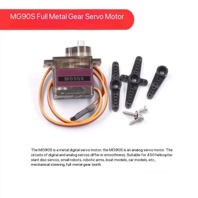 MG90S servo servo, metal gear servo, 180 degrees/360 degrees 9g servo, fixed wing model, remote-controlled aircraft