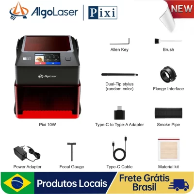 AlgoLaser Smart Portable Laser Engraver DIY Touch Screen Machine Painted Dog Tag Paper Leather Wooden Plastic Logo CNC Machine