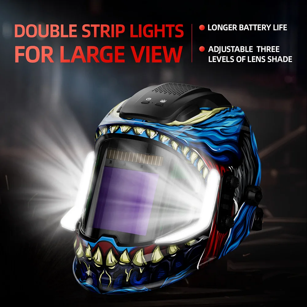 Capacete de soldagem com escurecimento automático ANDELI panorâmico 180 ° Ver máscara de soldagem com sensor de arco True Color 4 para máquina de soldador MIG MAG MMA - Image 5