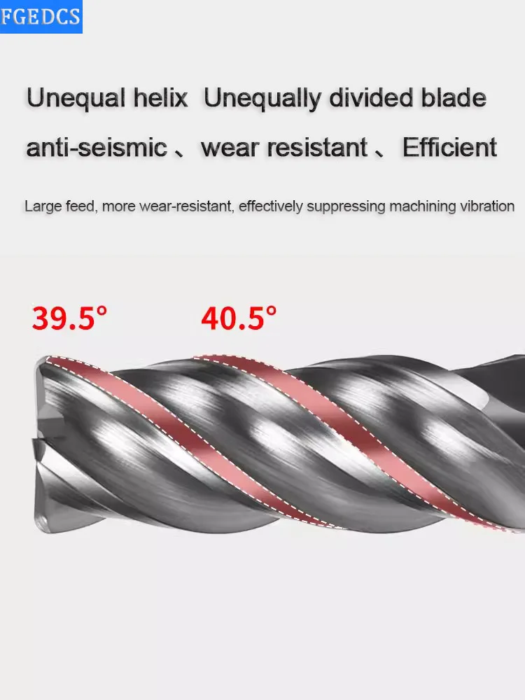 HRC 70 Corner Radius End Mill R Bullnose CNC Tungsten Carbide Steel Cutter Face Machining Metal Router Tool 4 Flutes R0.5 0.2 R1 - Image 4