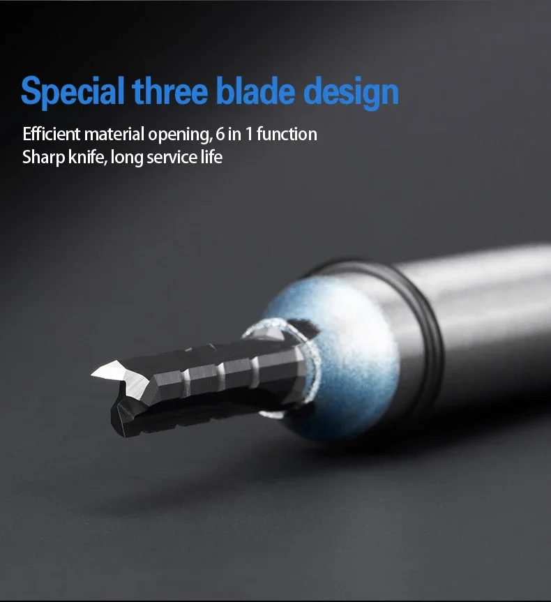 1/2 haste 12.7mm 3 flautas de corte em linha reta roteador bit tct cortadores carpintaria para madeira cnc corte slot bits fresa - Image 3