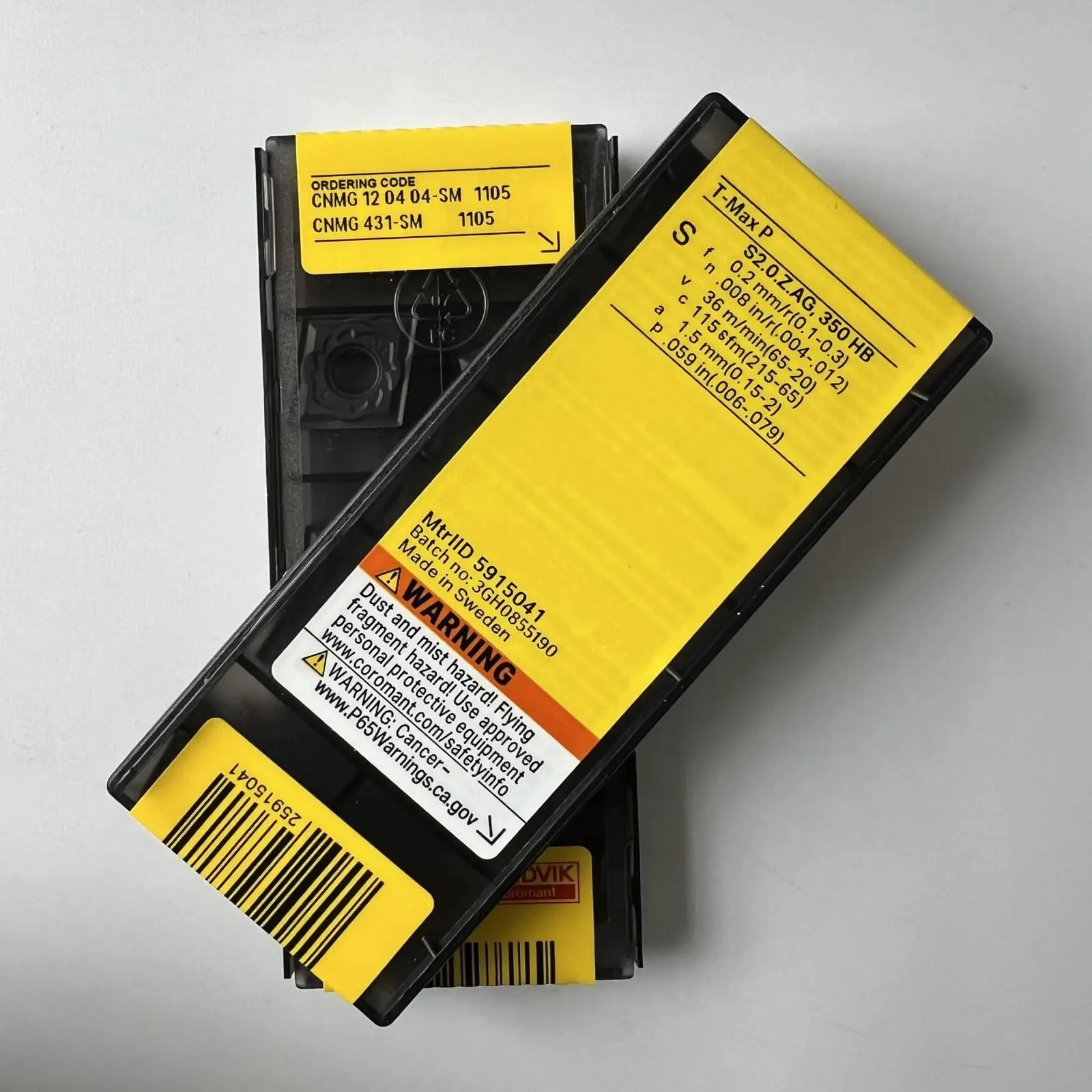 Original SANDVIK / CNMG120404-SM 1105 / Lâmina CNC de liga dura 10 unidades - Image 3