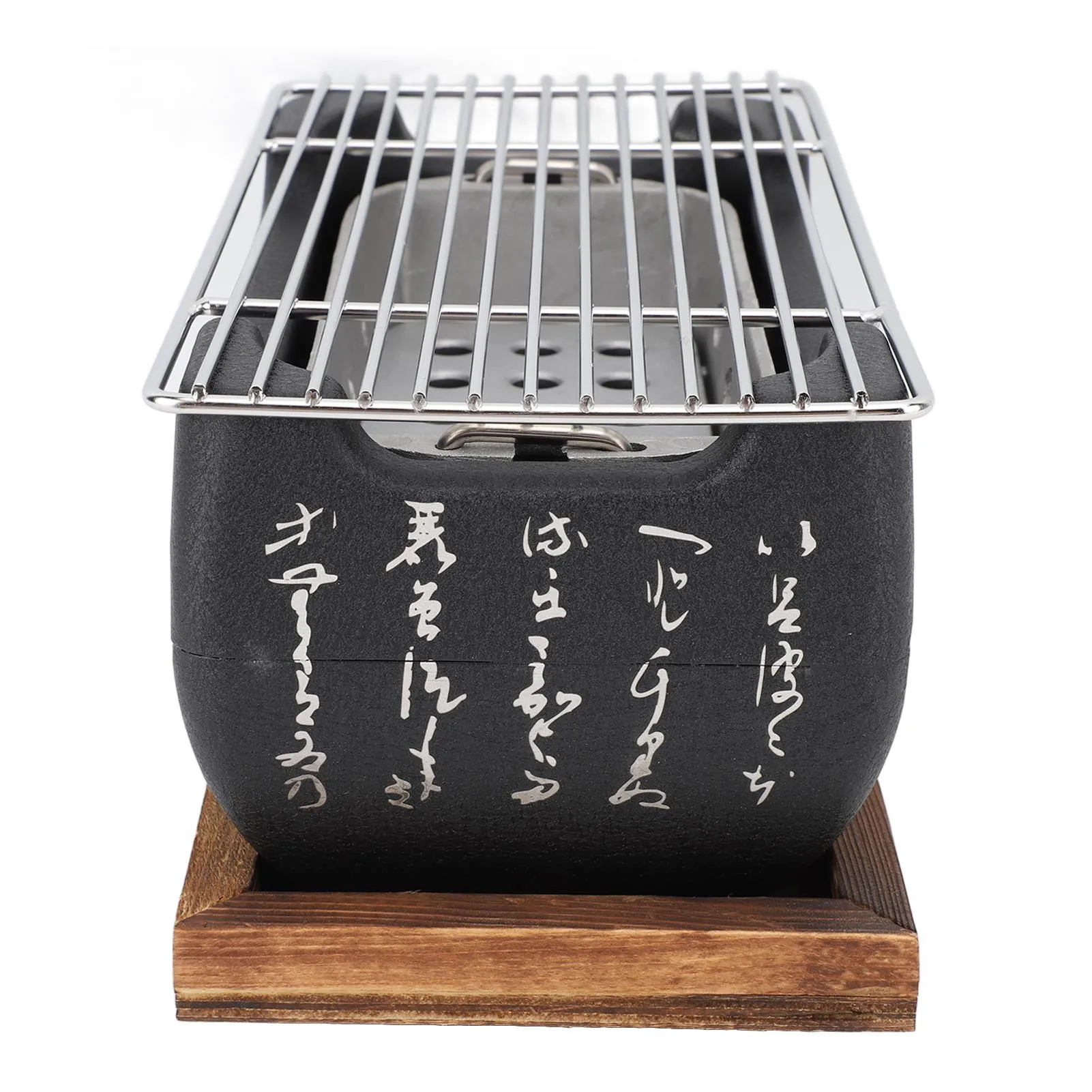 Fogão japonês para churrasqueira, retângulo, fogão a carvão, aquecimento rápido, liga de alumínio, base de grelha para acampamento - Image 3