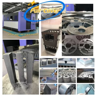 Cortador a laser SS de folha de metal com cobertura completa 3015 3kw 6kw Máquinas de corte a laser de fibra para metal de aço