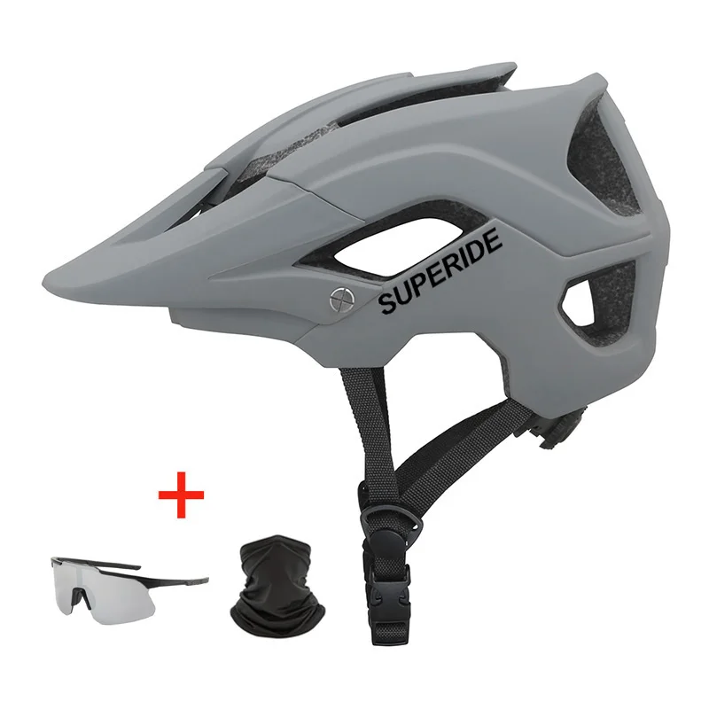 Superide em-molde dh mtb capacete de bicicleta esportes anti-impacto estrada mountain bike capacete das mulheres dos homens equitação ciclismo capacete - Image 5
