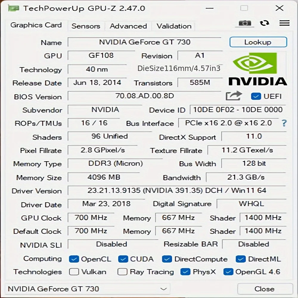 SEJISHI Video Card GeForce GT730 Display Vga Cards 4GB DDR3 128Bit Computer Graphics Card NVIDIA Game PC GT 730 4GD3 HD DVI - Image 5
