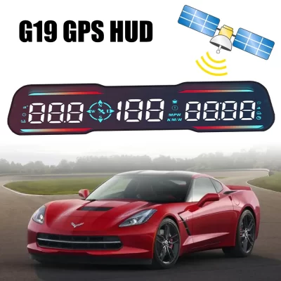 KM/H MPH Meter Smart Digital Alarm Reminder Meter Compass Car GPS Heads Up Display Speedometer Clock Auto Accessories G19 HUD
