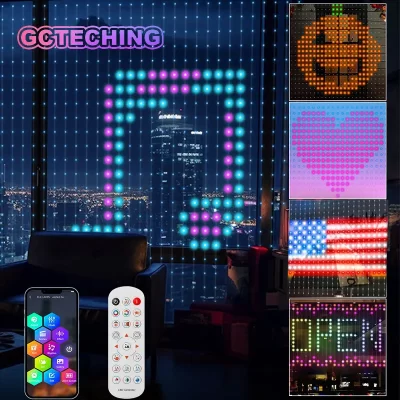 Usb led inteligente cortina luzes bluetooth app led string rgb luzes de fadas diy música luzes festa janela cortina decoração do quarto