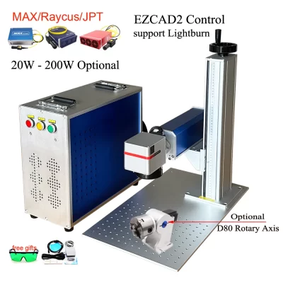 Ezcad raycus 20w 30w 50w máquina de marcação a laser de fibra jpt 200w mopa jpt 100w para ouro prata jóias corte de gravura de metal