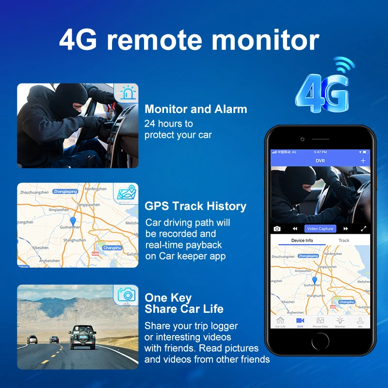 10.26 Inch Car DVR 8G+32G Carplay Auto 4G GPS Navigation Dashboard FHD Dual Lens Android 14 Rearview Mirror Recorder Dashcam - Image 2