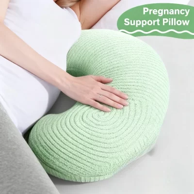 Nova travesseiro de maternidade para dormir nas costas e lateralmente, travesseiro de apoio para gravidez para barriga e cintura