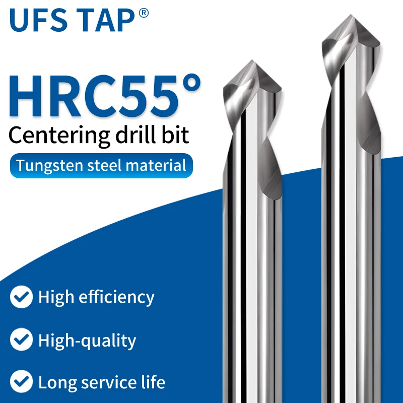 UFS TAP NC Spot Drill Carbide Stub Center Bit 60 90 120 Degree 1-20mm Chamfer Location Prepare Guide Pilot Hole CNC Machine Tool - Image 5