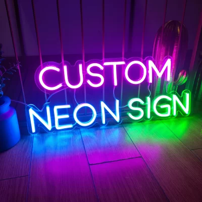 Sinal de néon personalizado, nome de logotipo de texto personalizado, sinais de néon led personalizados, festa de casamento, bar, café, decoração de luz de parede