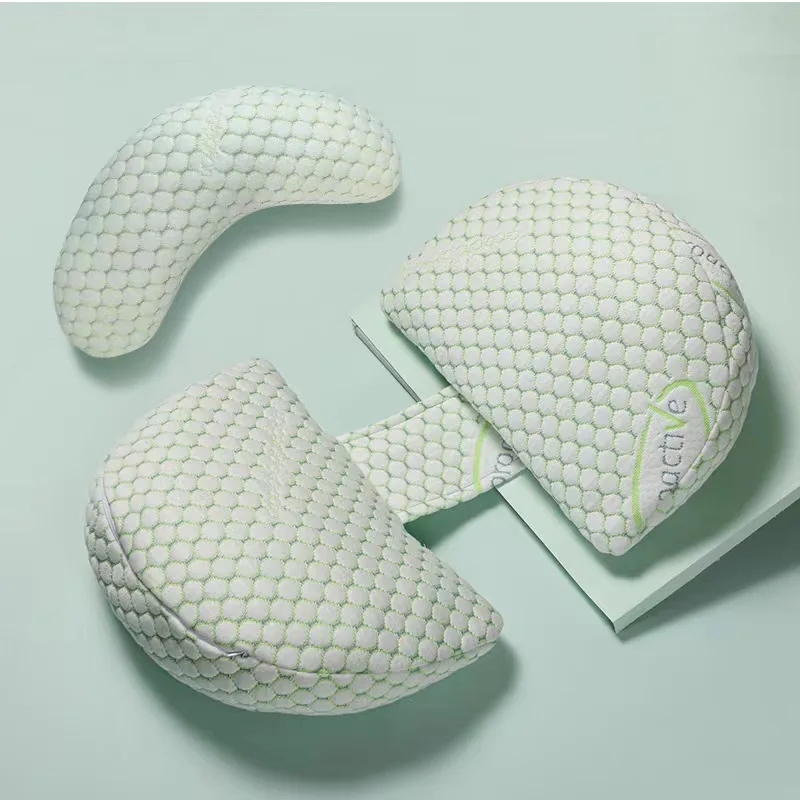 Travesseiro de gravidez em forma de u ajustável, toque macio, almofada de suporte de corpo inteiro, capa removível, travesseiro traseiro portátil para dormir lateral