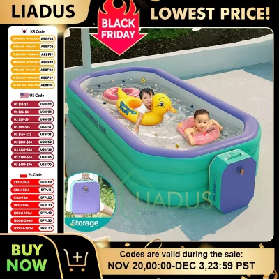 Thickened Inflatable Octagon Swimming Pool Baby Bath Tub Foldable Large Splash Pool for Kids Adults Indoor Outdoor Water Party