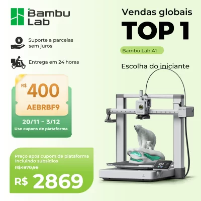 Bambu Lab A1 3D Printer 500mm/s High-Speed Auto Leveling Robust Direct Extruder 256x256x256mm Build Volume Silent Mode No AMS