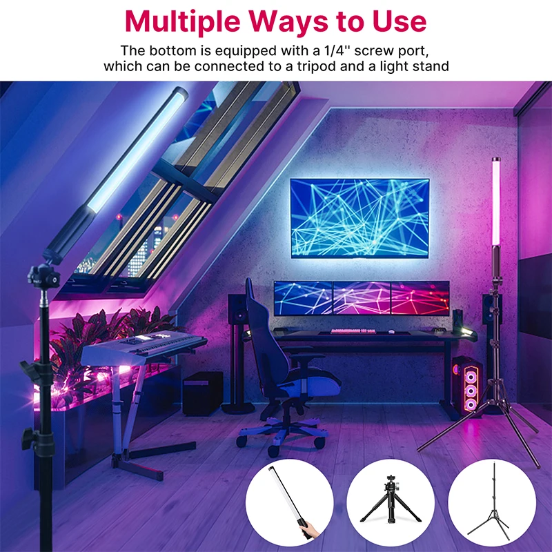 Ulanzi VL119 portátil RGB colorido vara de luz 19,68 polegadas portátil LED varinha de luz CRI 95 + 2500K-9000K lâmpada de estúdio de fotografia - Image 5