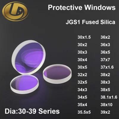 Janelas protetoras de lente laser de fibra Dunlei Dia30/34/35/36/37 para Raytools Bodor WSX Precitec Laser Head