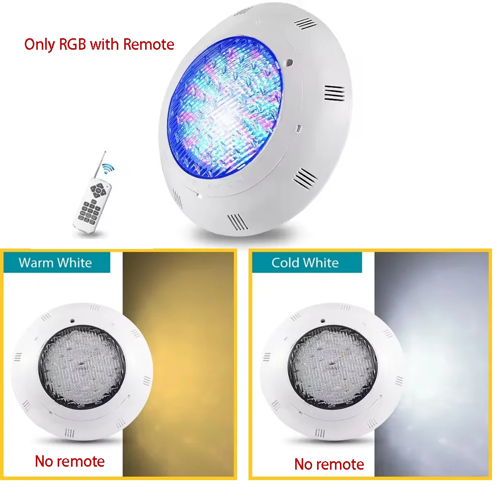 Piscina de superfície led 12v luz subaquática rgb lâmpada de natação ip68 à prova de água abs 12w 18w 25 36 45 iluminação fonte - Image 2