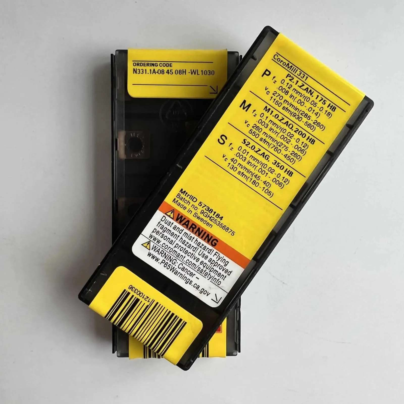 Original SANDVIK / N331,1A-084508H-WL 1030 / Lâmina CNC de liga dura 10 unidades - Image 3