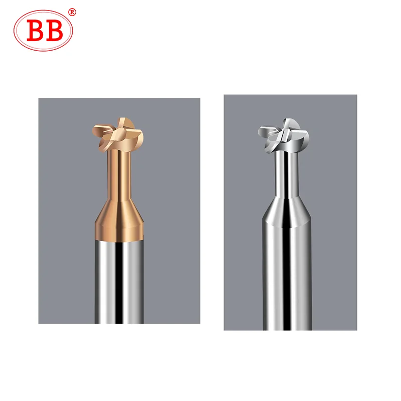 Bb raio canto t slot fresa cnc cortador de carboneto arco côncavo usinagem aço alumínio ferramenta 6mm r0.5 r1 r1.5 - Image 2