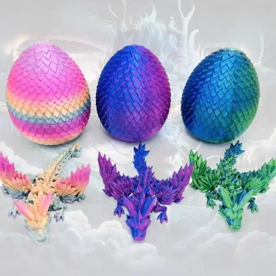 3D-printed dragon-shaped desktop decor, animal figurines, home office handicrafts, 3D-printed dolls, Christmas gifts, 15 cm