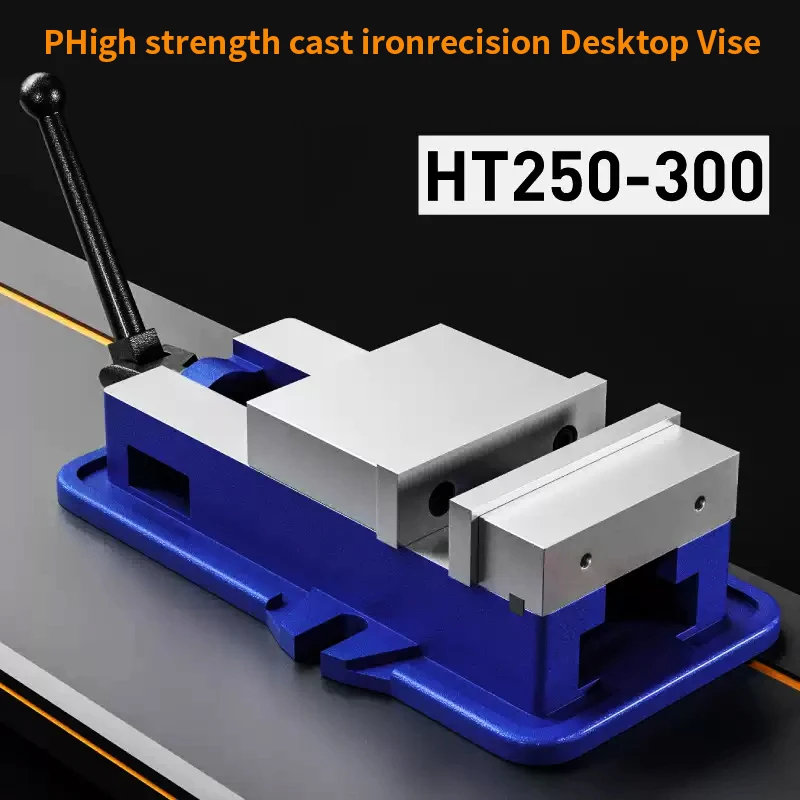 5" Heavy Duty Cast Iron Drill Press Vice Bench Vise Clamp W/ T-Handle Lever Precision Milling Machine Adjustable Jaws - Image 2