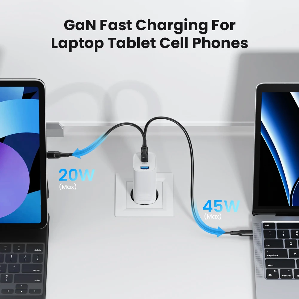 67w gan carregador pd usb tipo c carregamento rápido 3.0 pd3.0 telefone chager para iphone 14 13 12 pro max samsung s23 tablet - Image 3