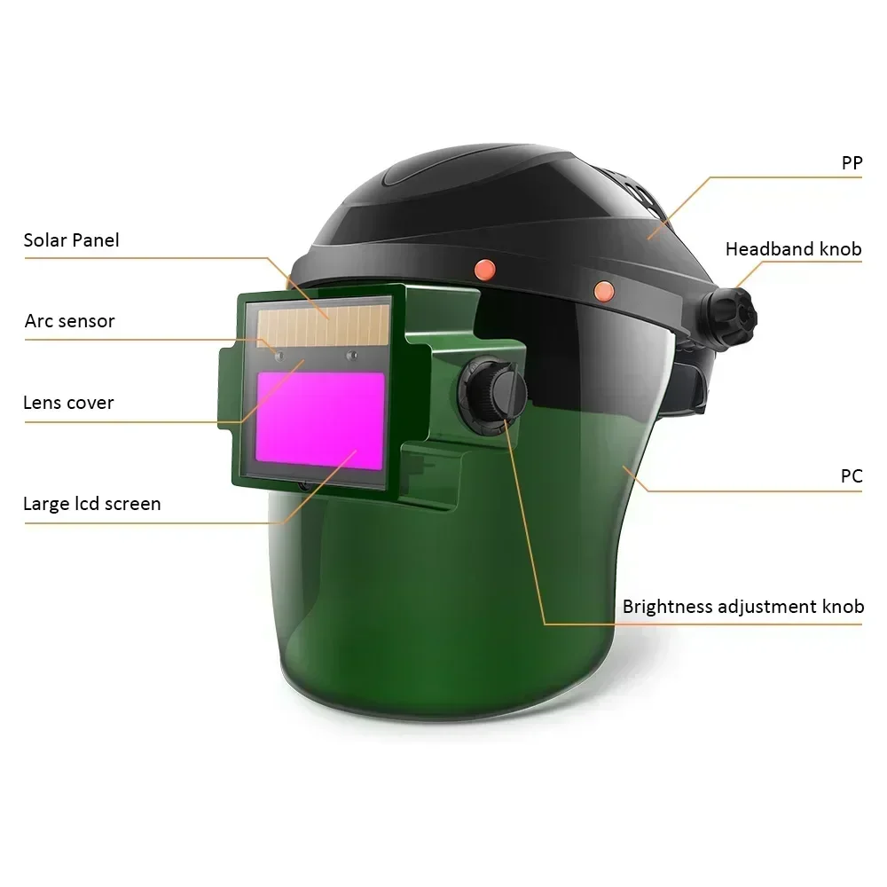 Máscara de soldagem auto soldadora maquina de solda careta para soldar capacete de soldagem máscara de soldador cascos lente de solda azul 1112 - Image 5