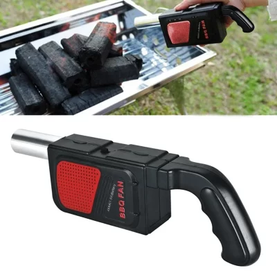 Ventilador de ar para churrasco, portátil, elétrico, soprador de ar para churrasco, fogo rápido, ferramenta para acampamento ao ar livre, piquenique
