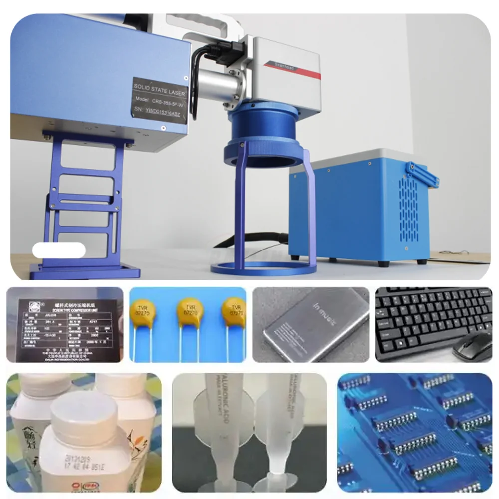 Nova máquina de marcação a laser universal uv, fibra 355nm, máquina de gravação para vidro, madeira, pvc, aço inoxidável, todos os materiais 3w 5w - Image 3