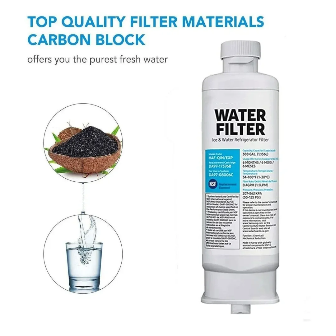 Original Grade Samsung Water Filter DA97-17376B for HAF-QIN EXP DA97-08006C WS645A Refrigerator Replacement - Image 5