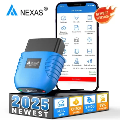 Nexas nexlink ferramenta de diagnóstico de motocicleta bluetooth 5.0 obd2 eobd scanner para ios android windows leitor código falha verificar motor