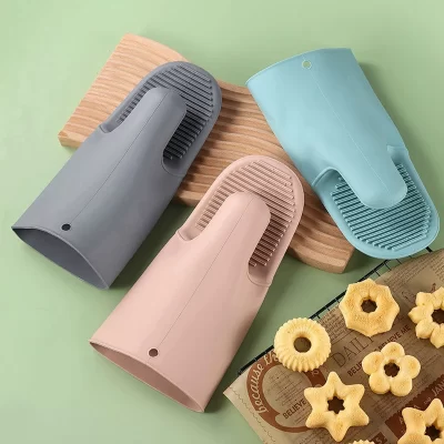 1/2 pçs longo engrossado luvas de forno resistente ao calor luva de microondas churrasco cozimento panela quente luvas de silicone cozinhar pitada mitts potholder