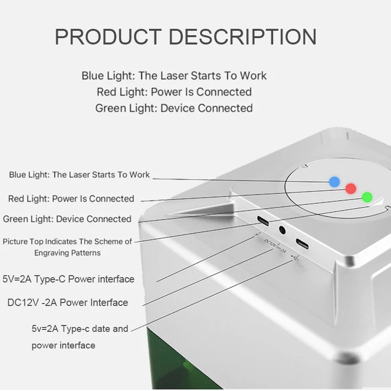 Novo cnc mini 98x88mm gravador a laser diy marca impressora cortador máquinas para trabalhar madeira plástico 3000mw bluetooth mini máquina de gravura - Image 5