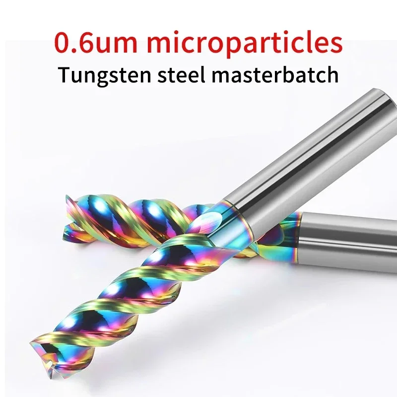 U Slot Carbide Endmill HRC65 3 Flute DLC Coating Tungsten Steen Milling Cutter 4mm 6mm 8mm 10mm 12mm CNC Tools for Aluminum - Image 4