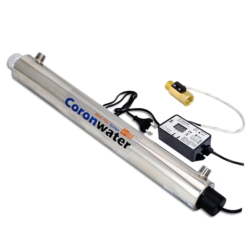 Filtro de água Coronwater 6 gpm Desinfecção UV com interruptor de fluxo Esterilizador de água