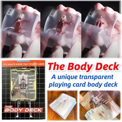 1-5 pces o corpo baralho cartas reutilizáveis imagem 3d cartões educativos multi-purpose anatomia humana jogando cartas para entusiastas da anatomia