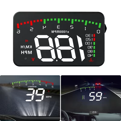 A900 Auto Hud Display Car Projector Alarm EOBD OBD2 Head Up Display rpm Speedometer Windshield Electronic Car Accessories