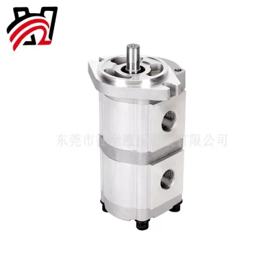 Double Hydraulic Gear Pump HGP-33A High Pressure Booster Oil Pump Before and After Displacement Arbitrary Collocation