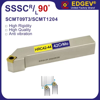 SSSCR1212H09 SSSCL1212H09 SSSCR1616H09 SSSCR2020K09 SSSCR2525M12 ferramenta de torneamento externo SSSCR CNC cortador de torno de metal suporte SCMT
