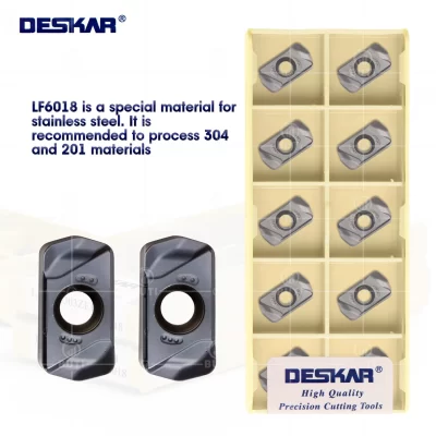 Deskar 100% original lnmu0303zer mj lf6018 inserções de carboneto torno torneamento placa lnmu cnc fresa ferramentas para aço inoxidável