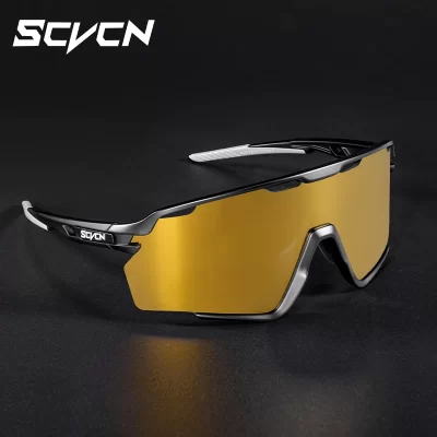 SCVCN Sunglasses for Men Cycling Glasses UV400 Bicycle Goggles Mountain Road Bike Eyewear Multi Colors Running Hiking Driving