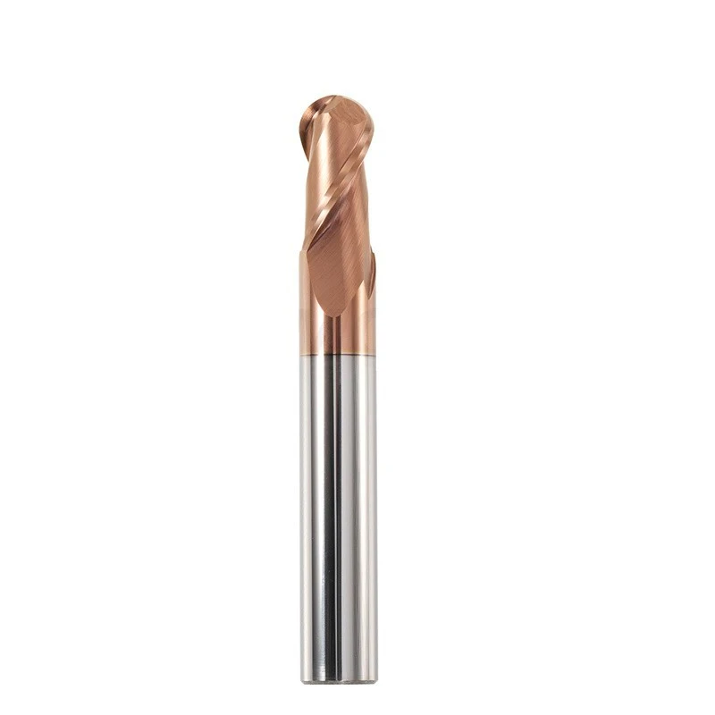 YIFINO HRC55 2-Flute Milling Cutter Tungsten Steel Carbide Ball Nose End Mill For CNC Mechanical Metals Machining Endmills Tools - Image 6