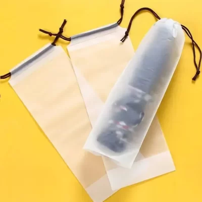 Ready Stocked Plastic Bag Matte Translucent Umbrella Storage Reusable Home OrganizerHot Sell