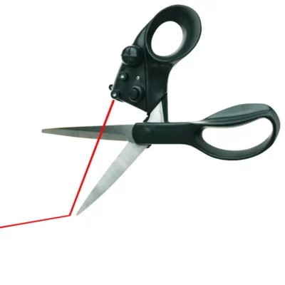 Tesoura profissional guiada a laser para costura de tecido, corte reto rápido, artesanato doméstico, tesoura de embrulho, suprimentos diy