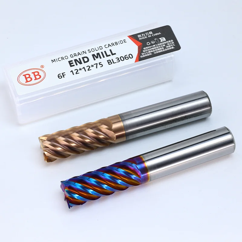 BB 6 Flutes Carbide End Mill Metal Steel 6 Teeth Tungsten Milling Cutter CNC Finishing Machining Router 4mm 6mm 8mm 10mm 12mm - Image 6