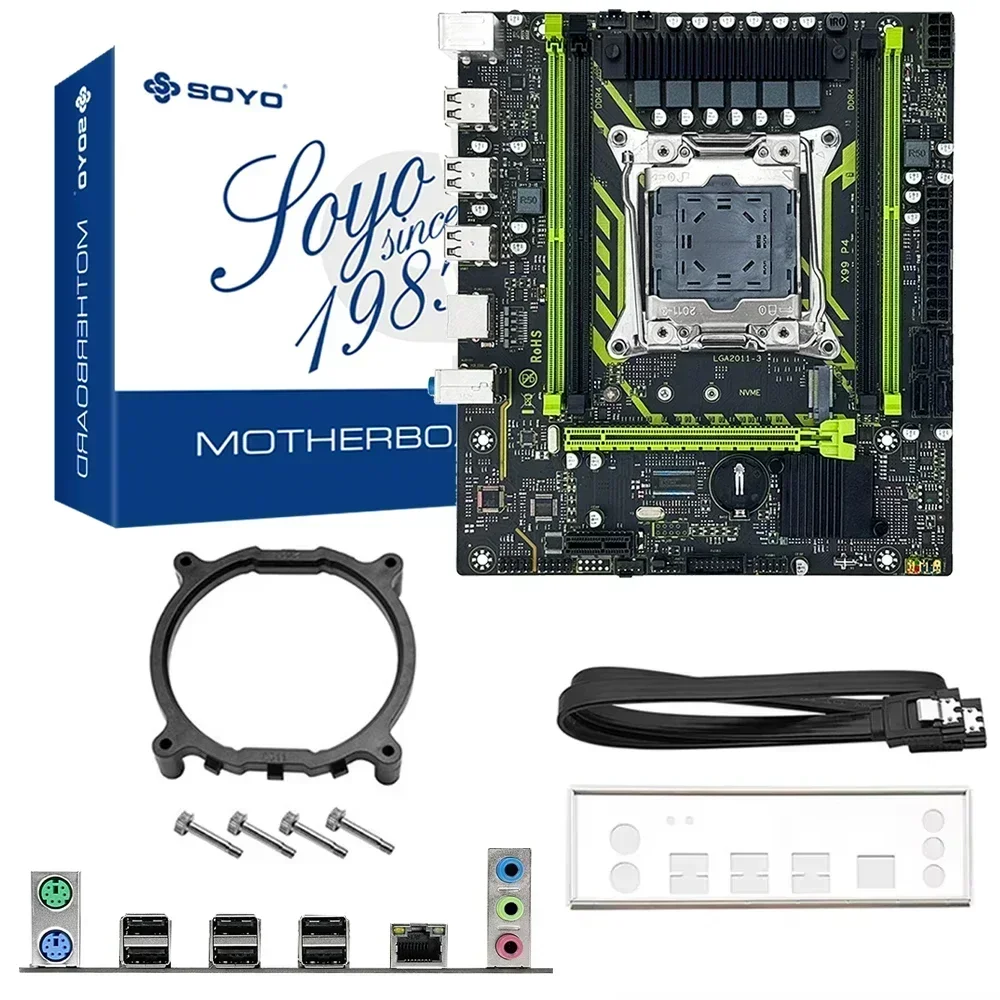SOYO X99 Motherboard Set With LGA2011-3 Xeon E5 2630 V4 CPU DDR4 16GB (1*16GB) 2133MHz RAM NVME M.2 SATA Computer Accessories - Image 5