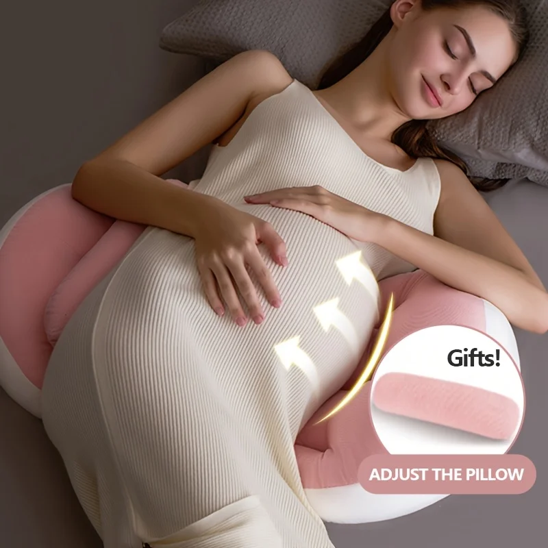Almofada de maternidade em forma de U para travessas laterais – suporte para barriga e costas, conforto ergonômico para mulheres grávidas. Presente ideal. - Image 2