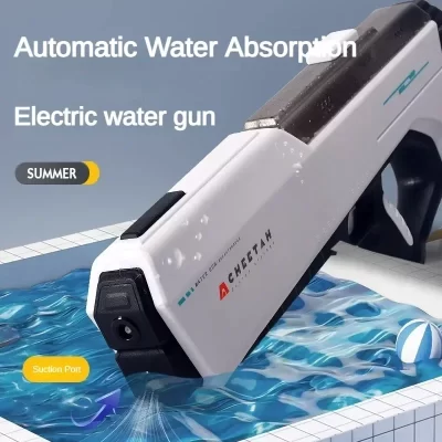 Pistola de água elétrica de alta pressão automaticamente, brinquedos para crianças, verão, piscina ao ar livre, jogos de luta, brinquedos de água para crianças, presente